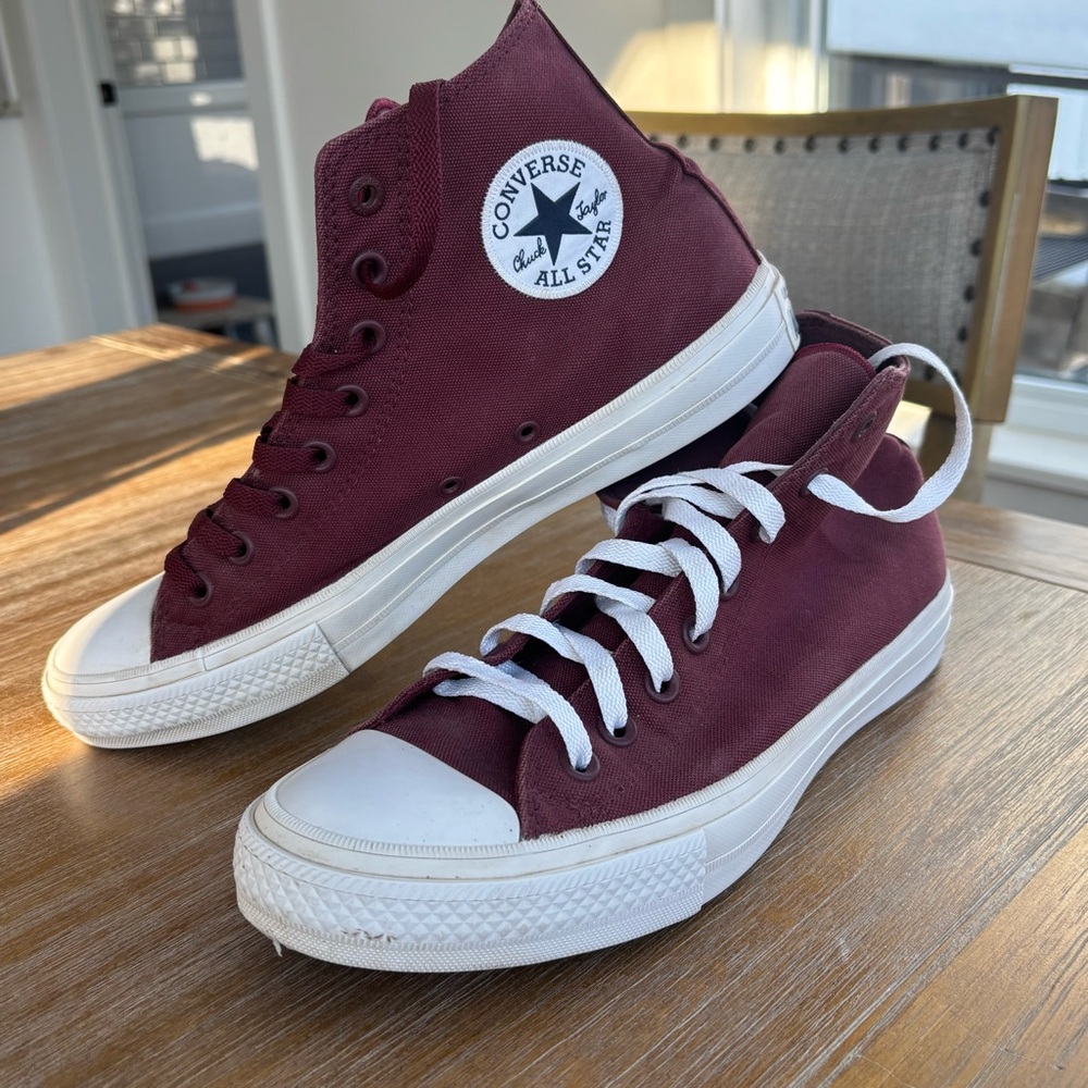 Converse Chuck Taylor All Star 11 High Top Sneakers in Maroon with Lunarlon